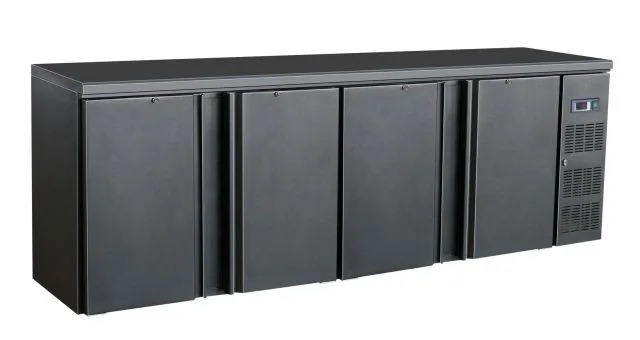 ARRIÈRE BAR RÉFRIGÉRÉE NOIR 4 PORTES